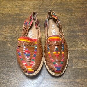 Brown Multicolor Women's Sandals